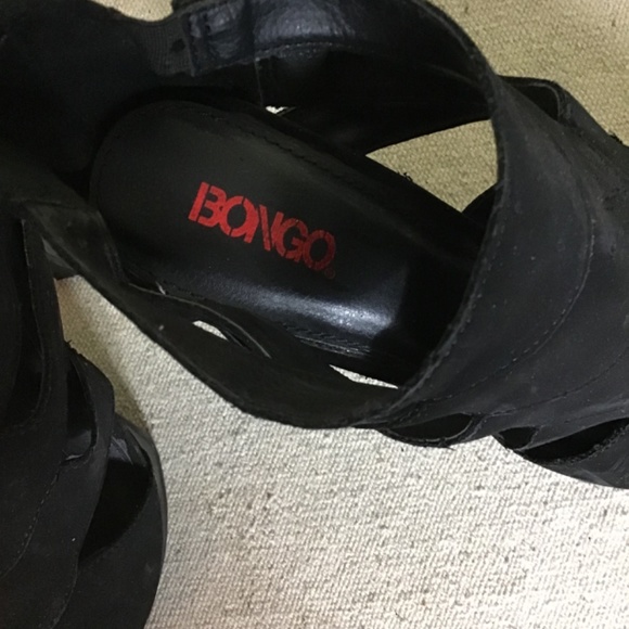 Bongo Women's Black Gladiator 4 in heels Sz. 9 GUC (flaws) - Picture 6 of 8